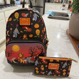 Disney Loungefly Halloween Winnie the Poo Glow in the dark with Wallet